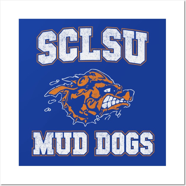 SCLSU Mudogs - vintage Waterboy logo Wall Art by BodinStreet